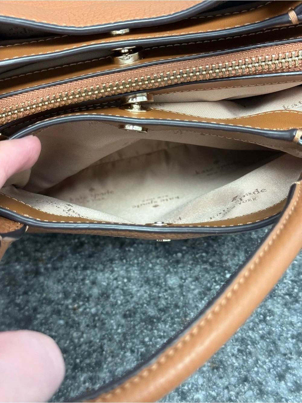 NWOT Kate Spade Dumpling Small Satchel Bag Crossbody WarmGingerbread Brown $379